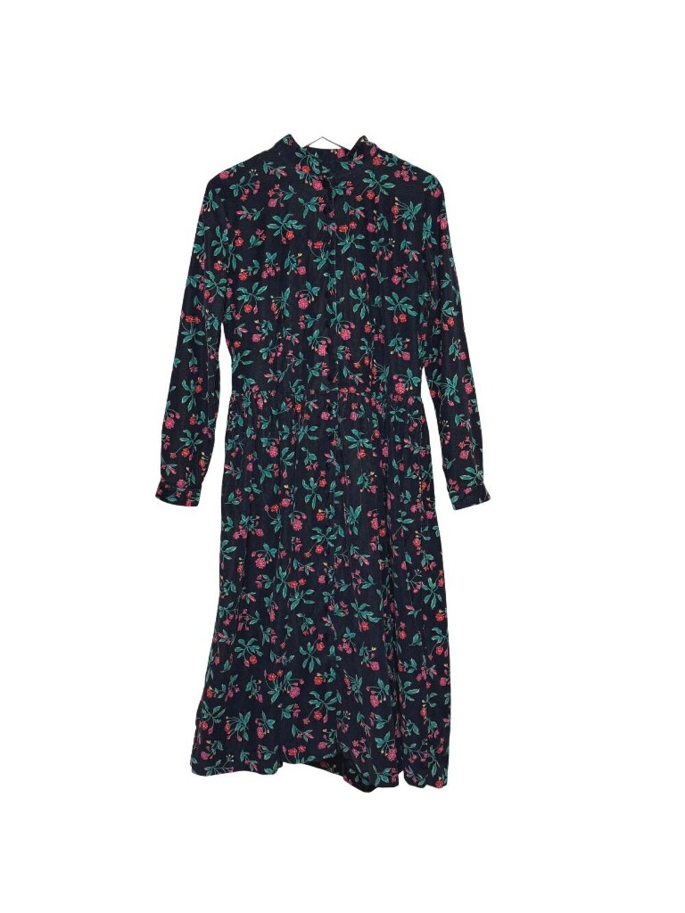 Vintage Talbots Floral Corduroy Dress Petite Size 10? Long Cottagecore Priarie